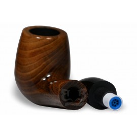 Cachimbo Bertoldi Premium Natural Curvo 9mm Peça Única
